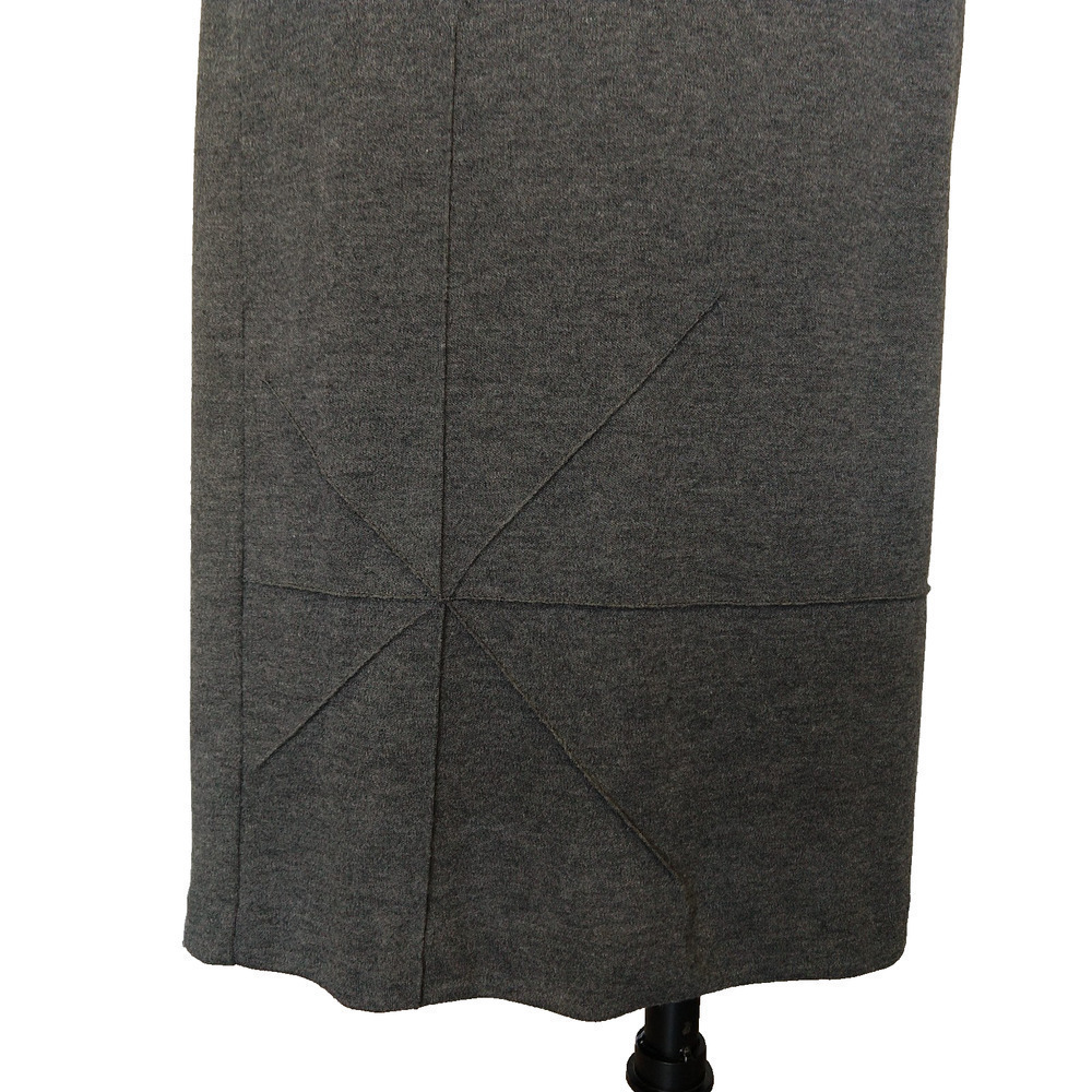 Vintage 90s Max Nugus Gray Pencil Skirt Size M L Office Siren Designer Soft - Picture 2 of 6